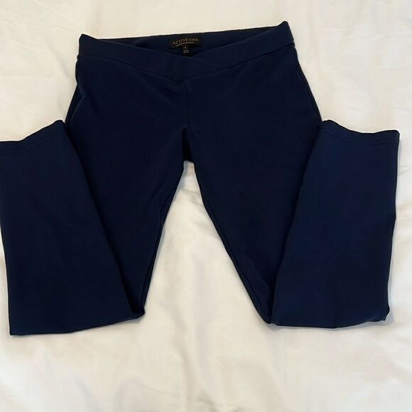 ActiveUSA szL blue elastic wrap front waist leggings great closet staple GUC - Picture 2 of 9